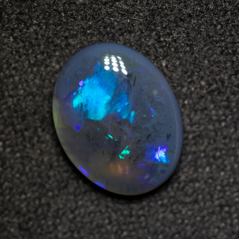 1.64 ct black crystal opal 10.1x8x3.2mm