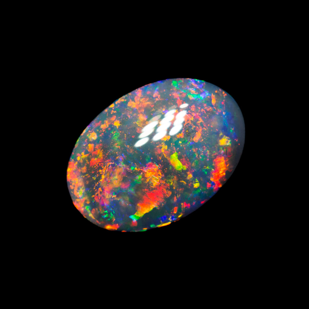 1.64 ct gem black opal 9.6x6.9x3.9mm