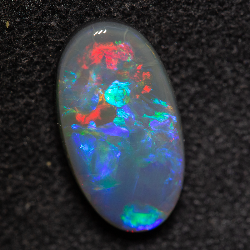 1.66 ct black opal 11.4x6.2x3.2mm