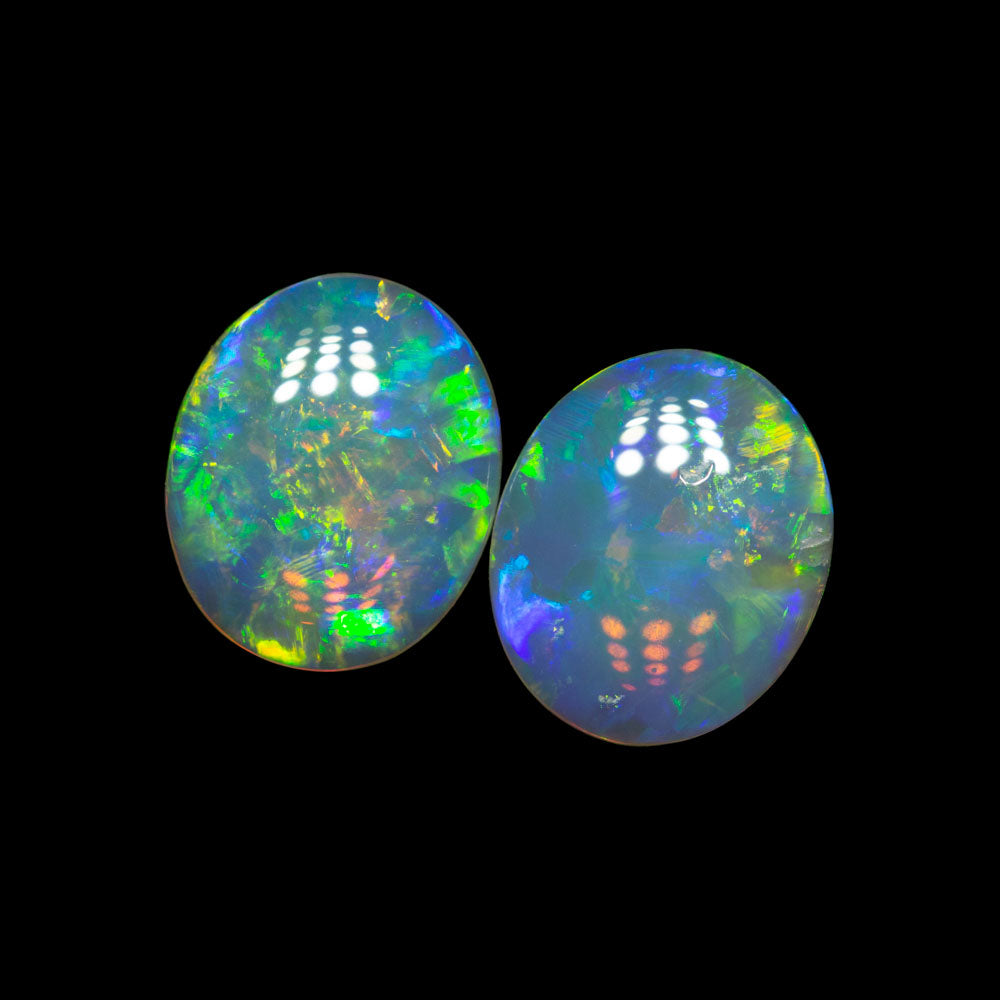 1.68 ct double-sided crystal opal pair 8.1x6.8x2.1mm