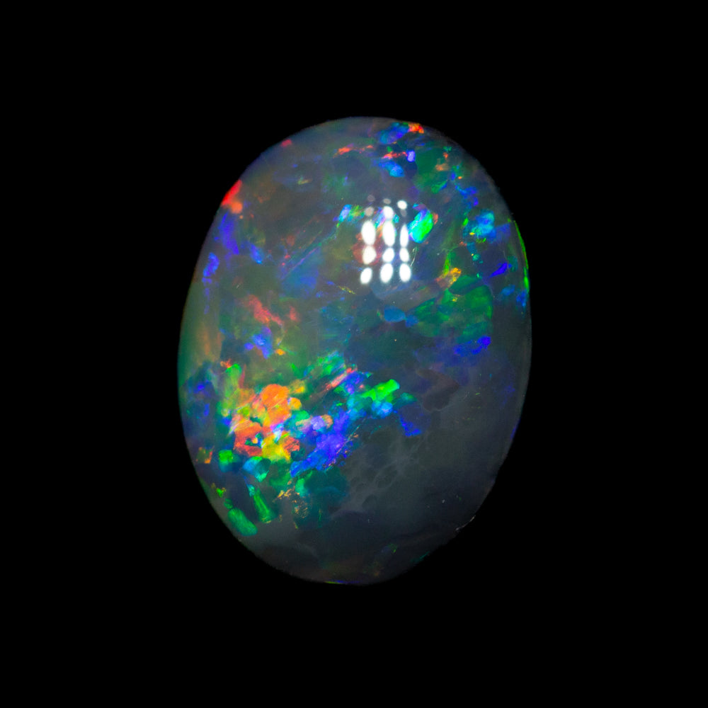 1.70 ct gem black opal 9.6x7.2x3.8mm