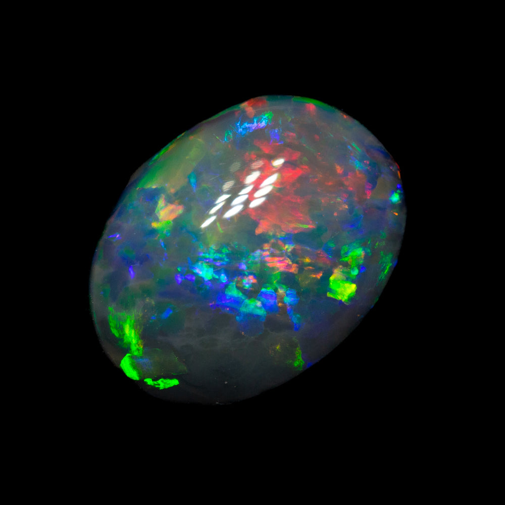 1.70 ct gem black opal 9.6x7.2x3.8mm