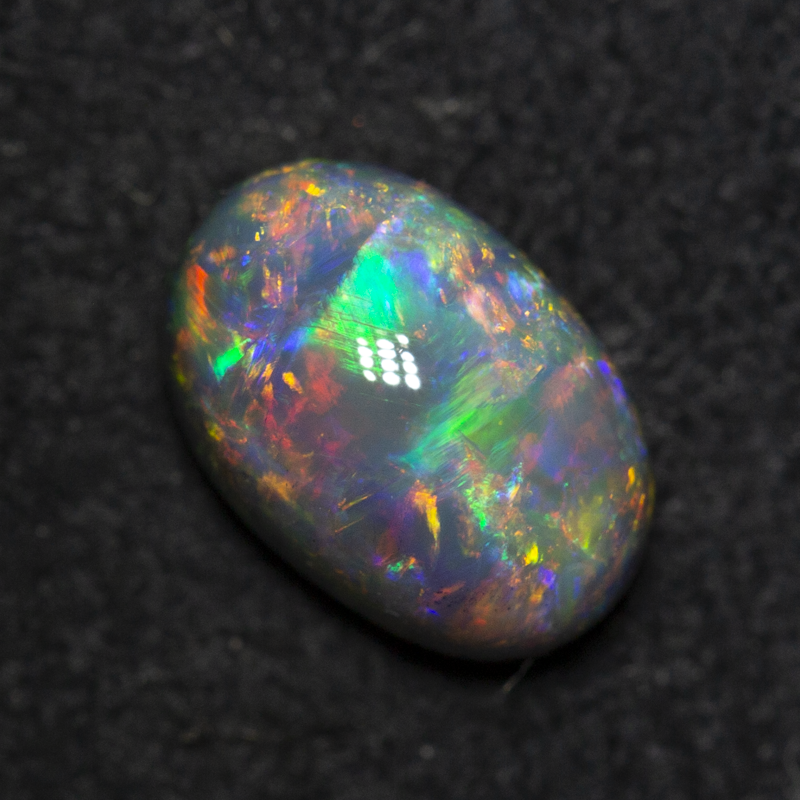 1.71 ct gem black opal 9x6x5.1mm