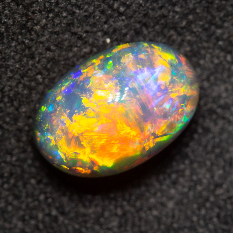 1.71 ct gem black opal 9x6x5.1mm