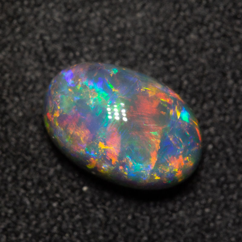 1.71 ct gem black opal 9x6x5.1mm