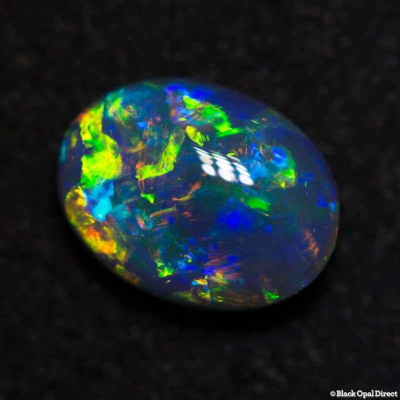 1.71 ct gem black opal 9.5x7x4mm
