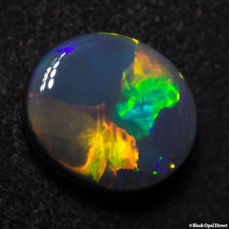 1.73 ct gem black opal 9x8x3.5mm