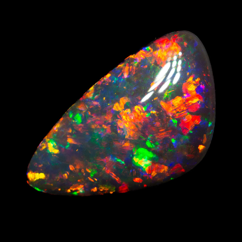 1.77 ct gem black opal 13.9x7.9x2.8mm