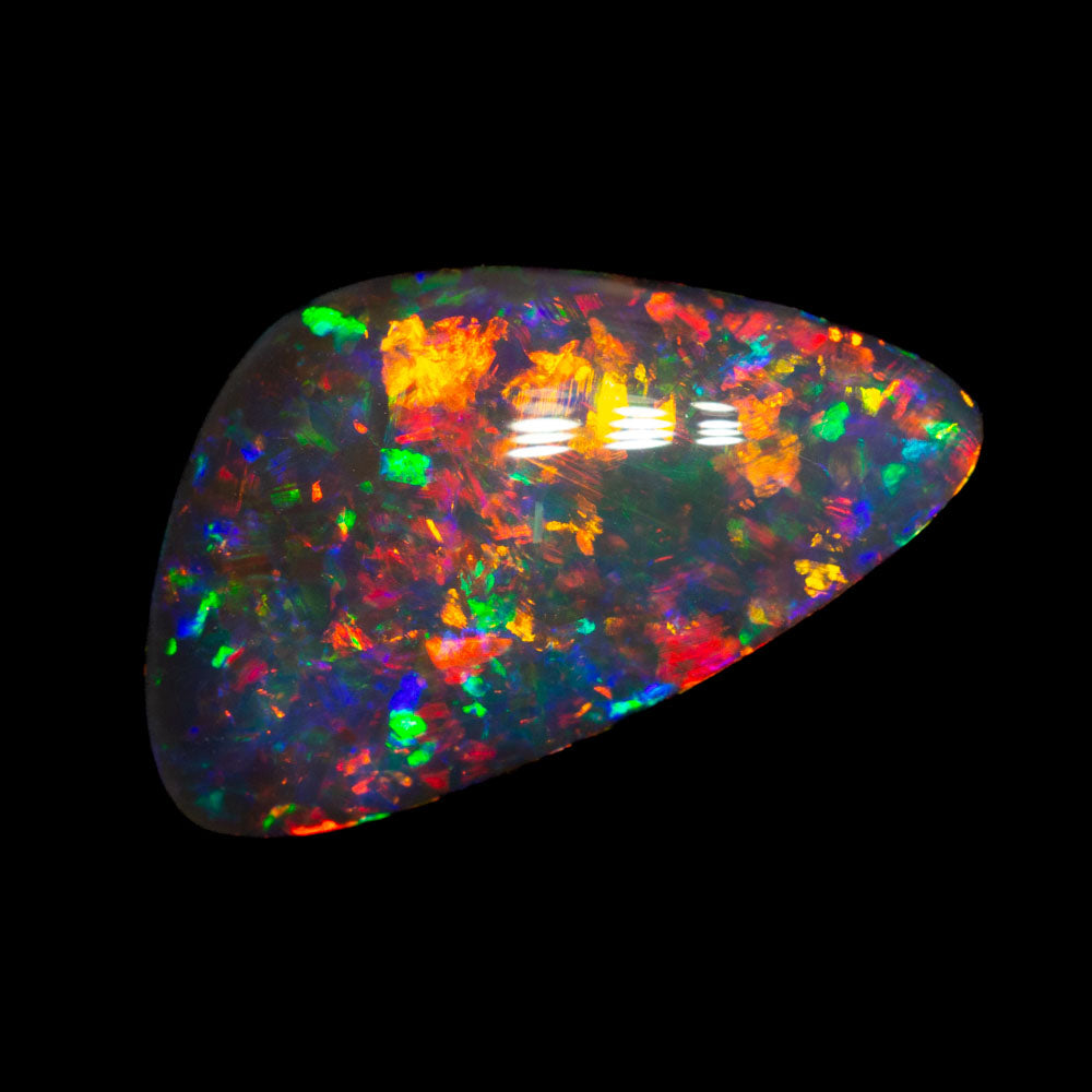 1.77 ct gem black opal 13.9x7.9x2.8mm