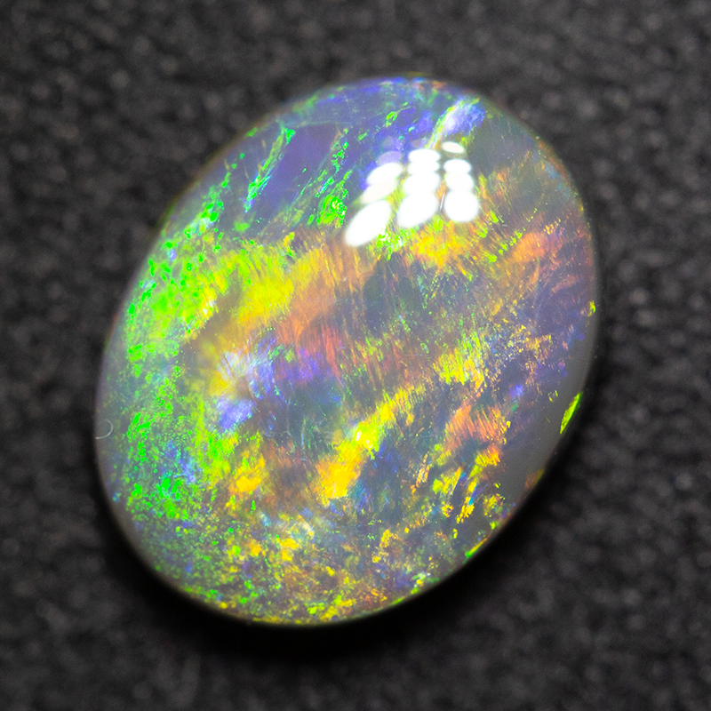 1.86 ct gem black opal 9.7x7.7x3.6mm