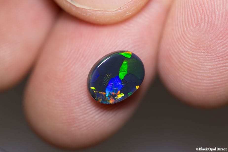 1.87 ct gem black opal 1ox7.5x3mm