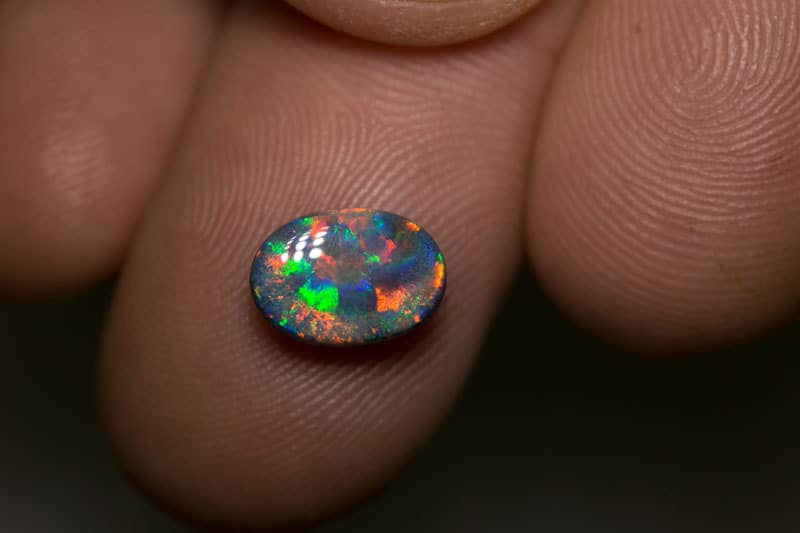 INSTALMENTS 1.90 ct gem black opal 9.5x7x4mm