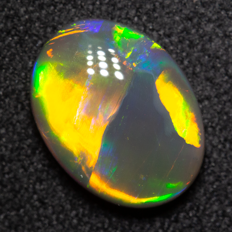 1.91 ct gem black opal 10.3x7.9x3.4mm