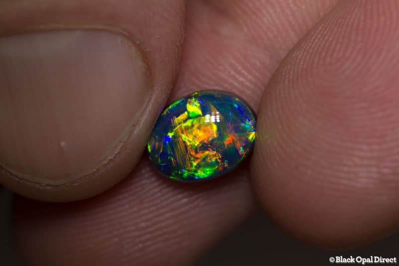 1.91 ct gem black opal collectors piece 9.5x7x4.5mm