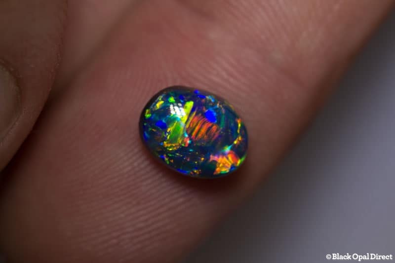 1.91 ct gem black opal collectors piece 9.5x7x4.5mm