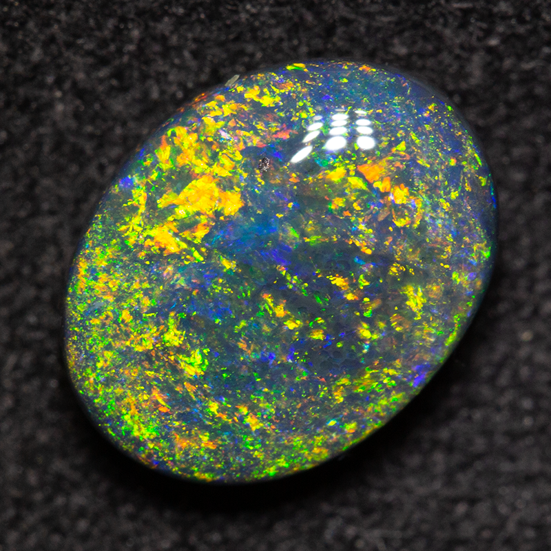 1.92 ct gem black opal 10x8x4mm