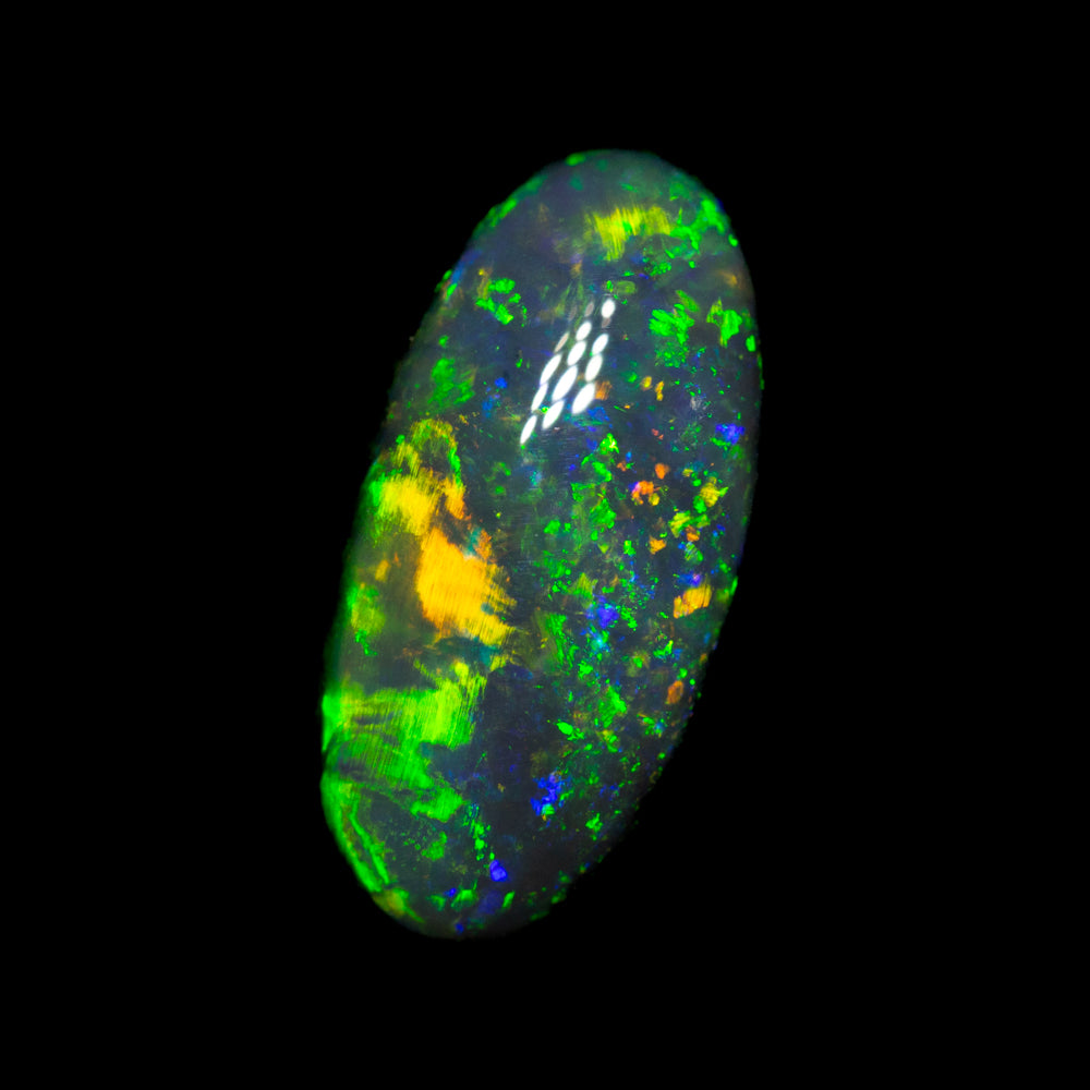 1.92 ct black opal 12.5x6.1x3.6mm