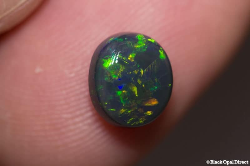 1.92 ct black opal 8.2x7.9x4.9mm