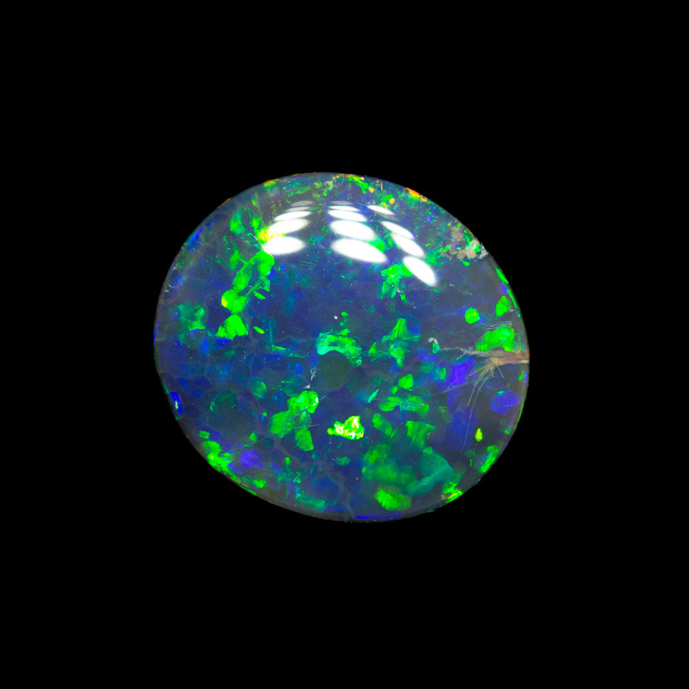 1.93 ct double-sided black opal 9.5x8.5x3.3mm