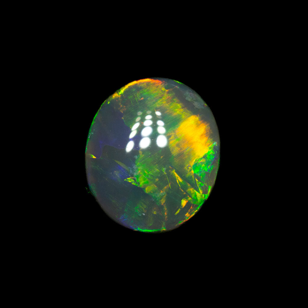 1.93 ct gem black opal 8.3x7.3x4.8mm