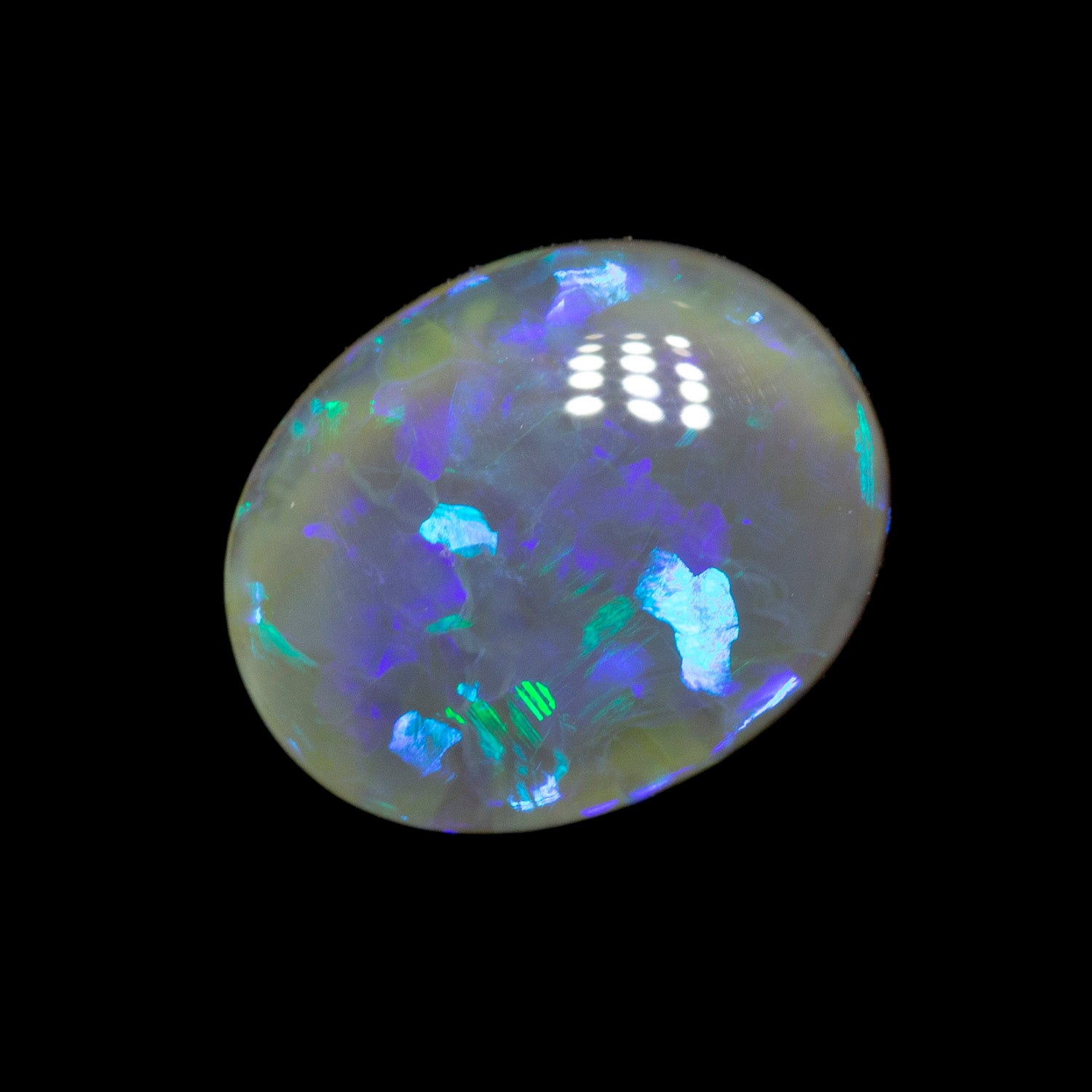 1.95 ct black crystal opal 10.1x8.2x3.9mm