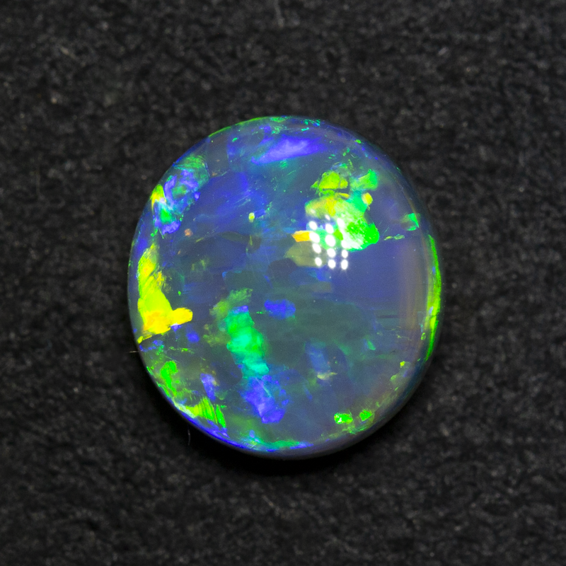 1.78 ct gem black opal 8.5x7.9x4.9mm