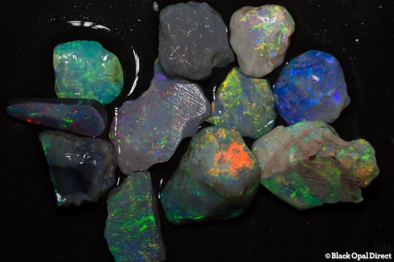 11pc rough opal parcel 39cts