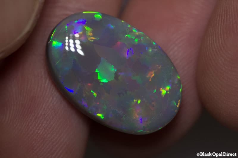 12.87 ct semi black large opal 21.5x14.5x6mm