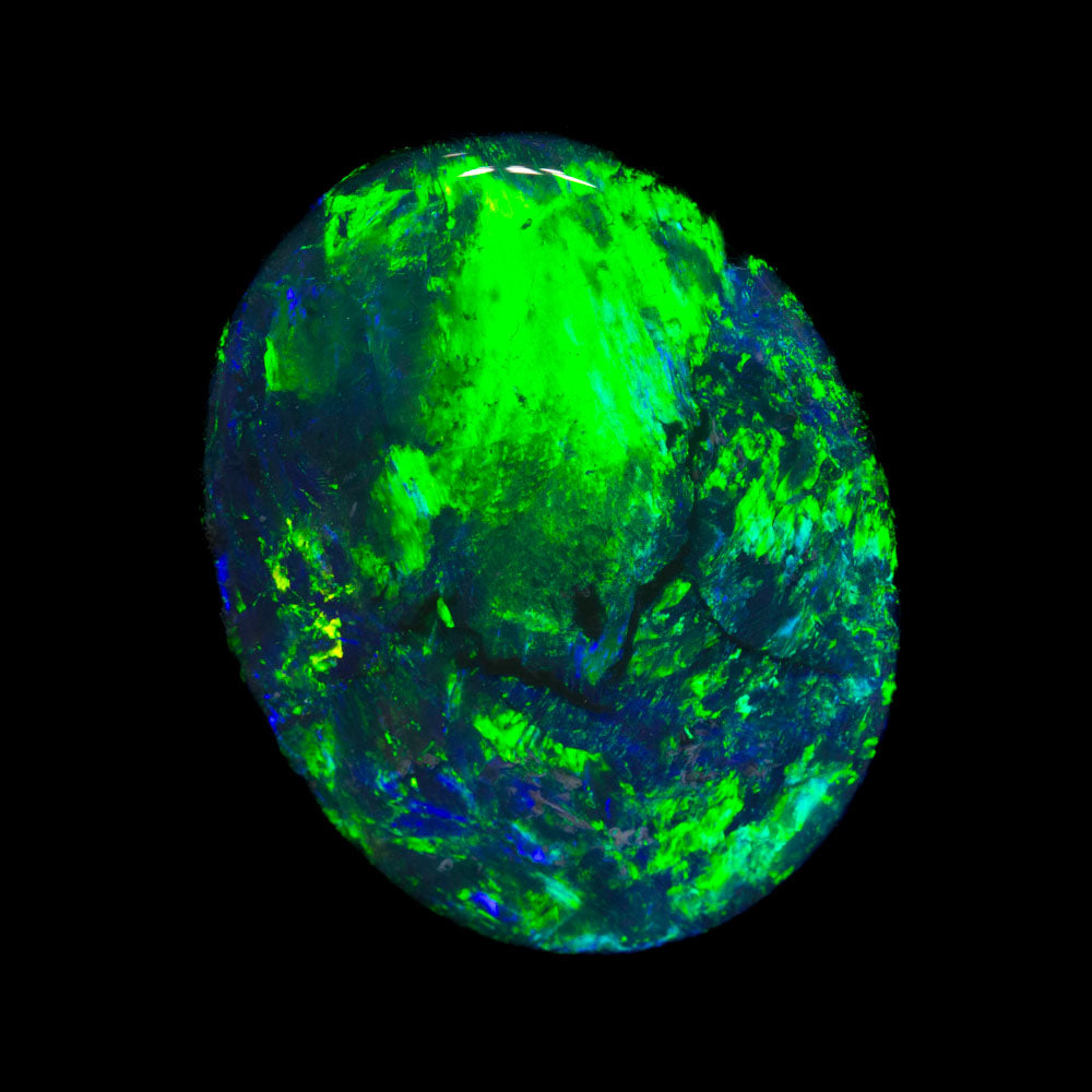 14.59 ct gem black opal 22x17.8x5.3mm