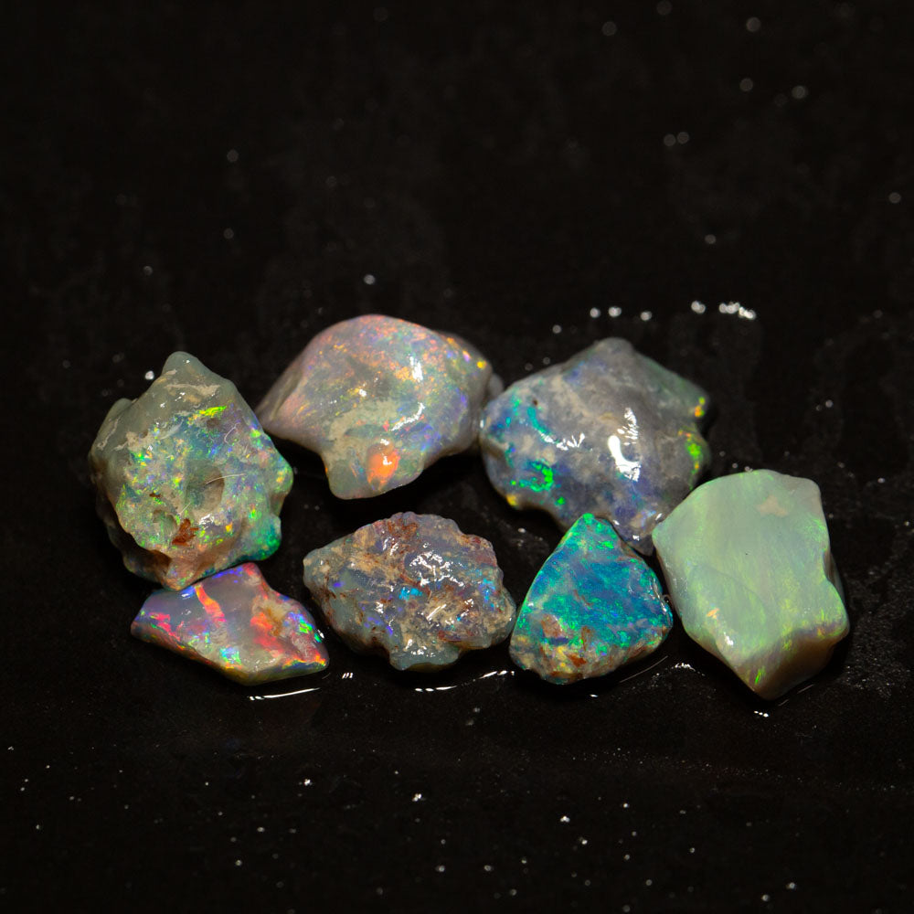 14 ct rough opal parcel 7pc
