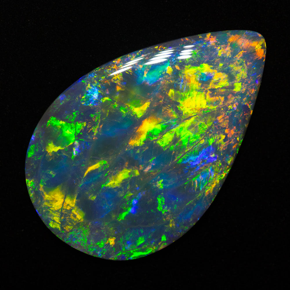 15.90 ct gem black opal 34x21.6x3.7mm