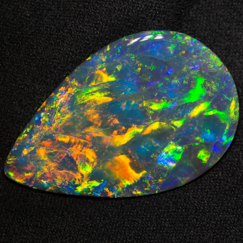 15.90 ct gem black opal 34x21.6x3.7mm