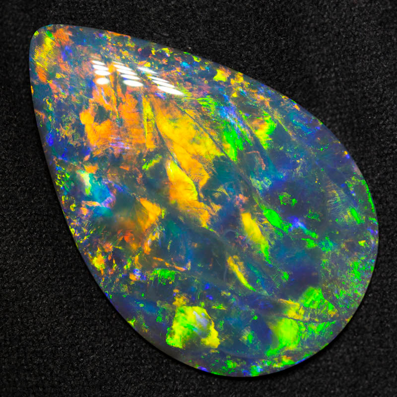 15.90 ct gem black opal 34x21.6x3.7mm