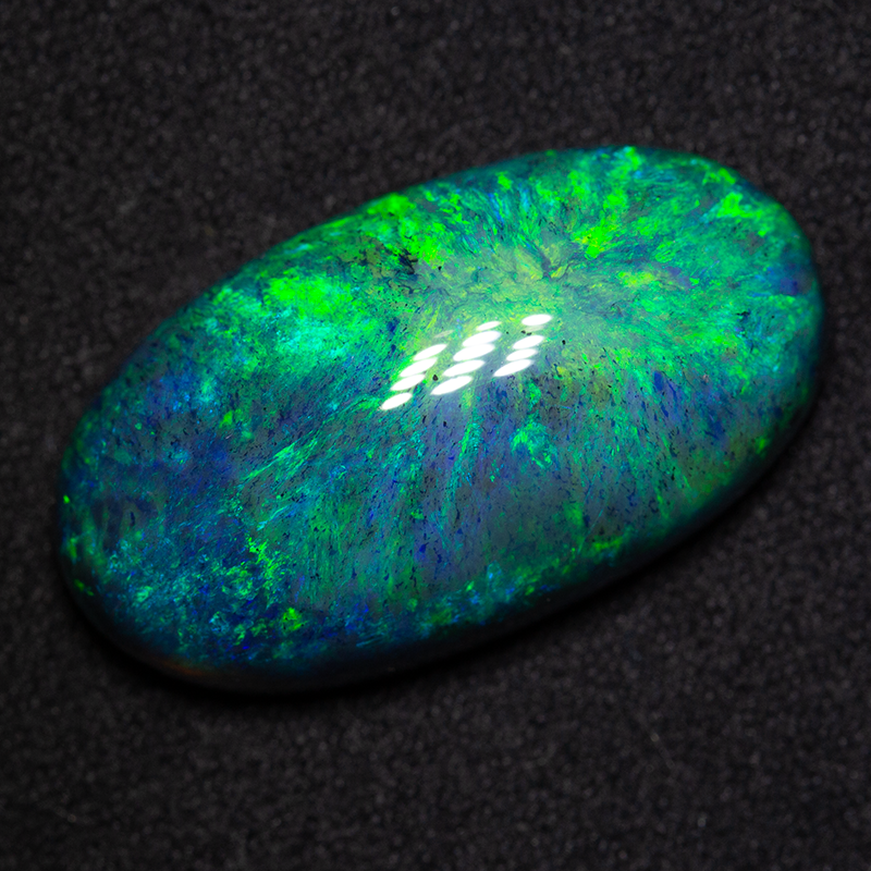 19.84 ct black opal 25.5x14.1x8.6mm