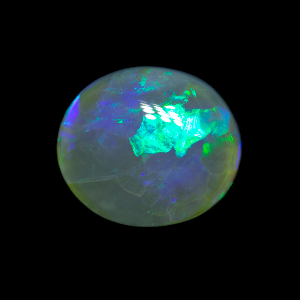 2.00 ct black opal 9.8x8.5x3.8mm