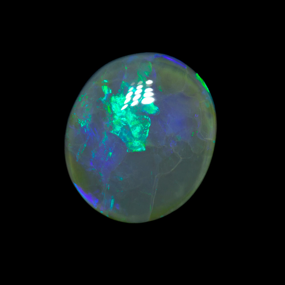 2.00 ct black opal 9.8x8.5x3.8mm