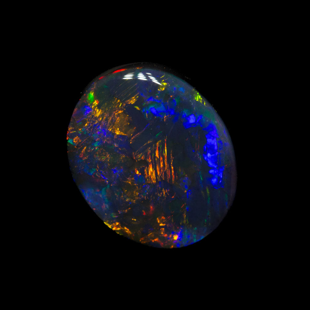 2.04 ct black opal 9.8x8.3x3.7mm