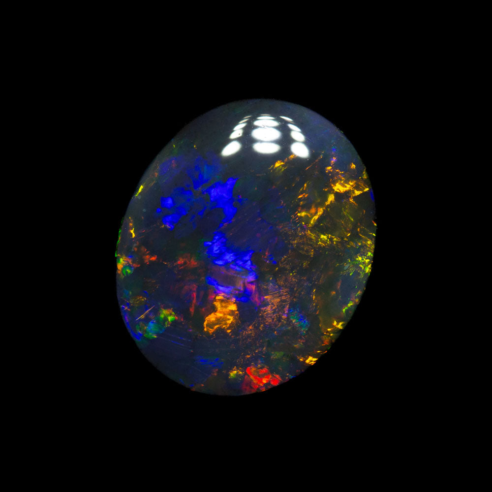 2.04 ct black opal 9.8x8.3x3.7mm