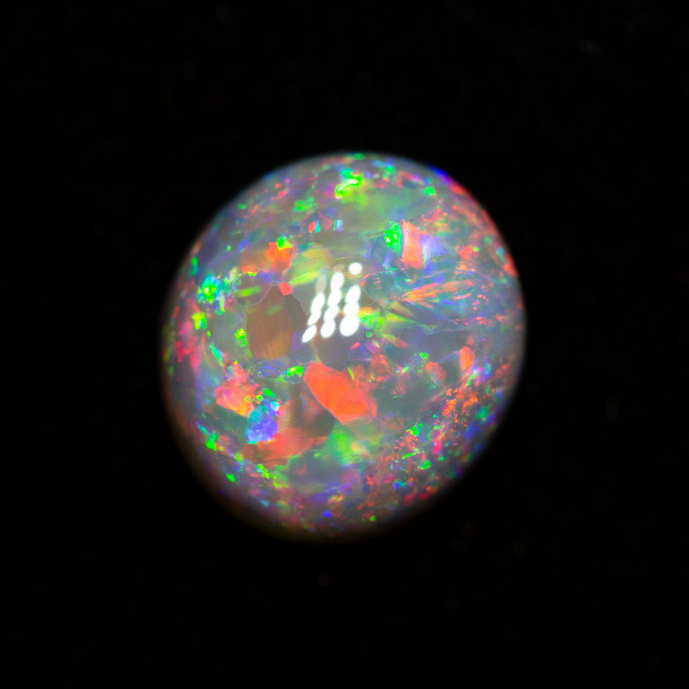 2.05 ct gem dark opal 9.3x8.4x4.5mm