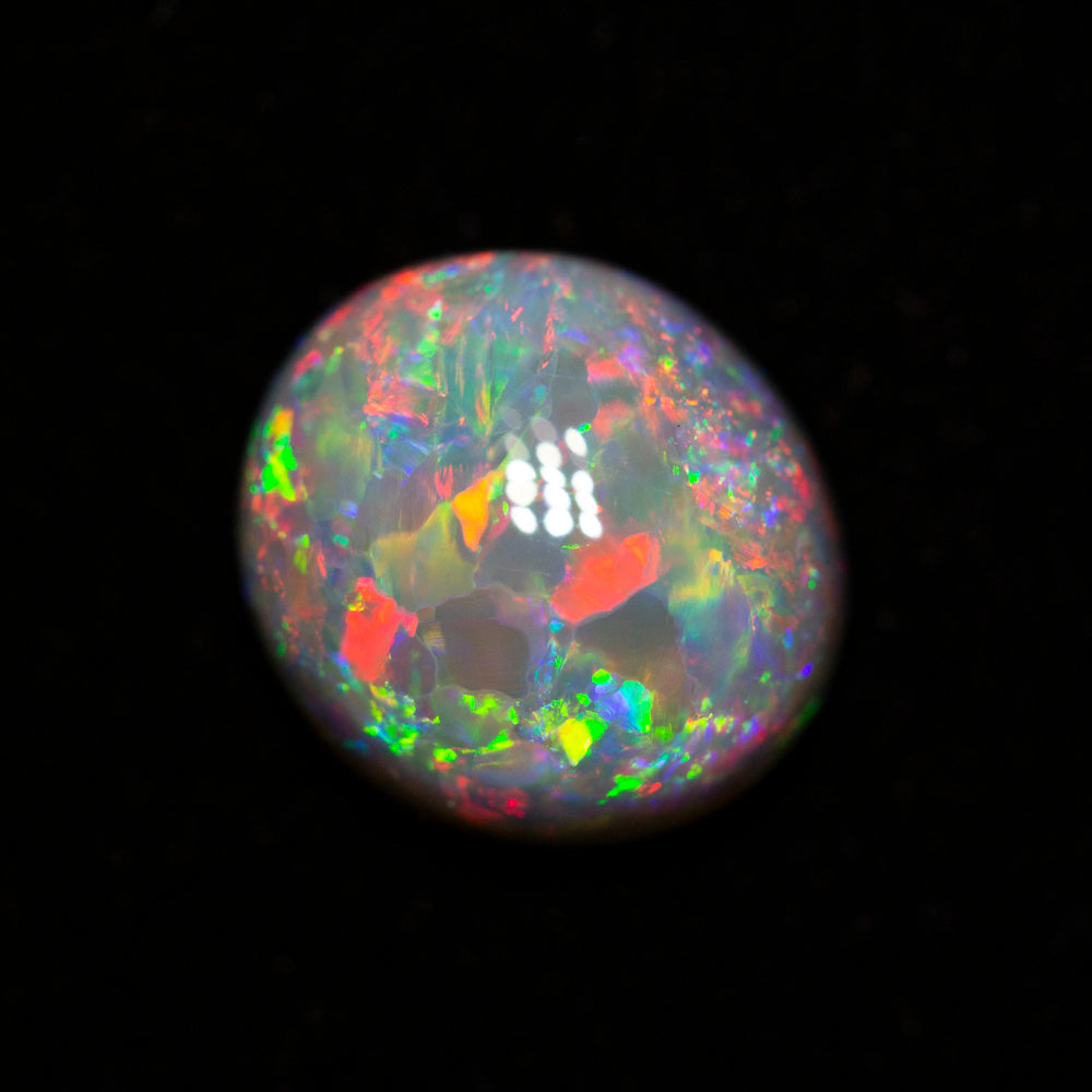 2.05 ct gem dark opal 9.3x8.4x4.5mm