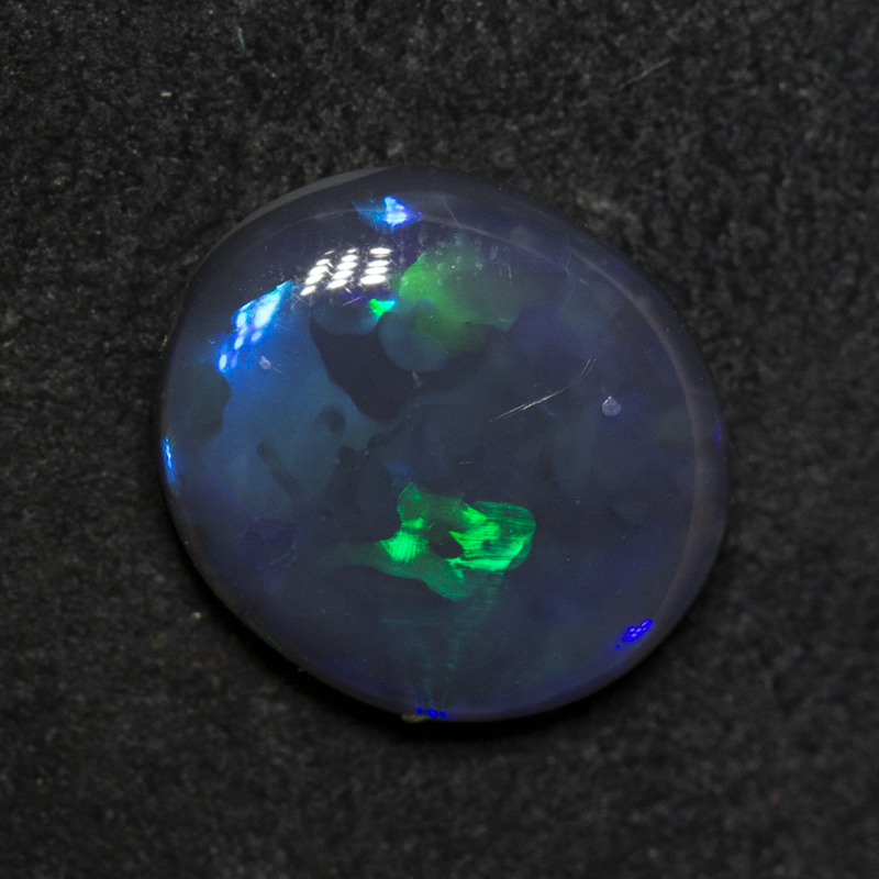 2.06 ct black opal 10.5x9.2x3.5mm