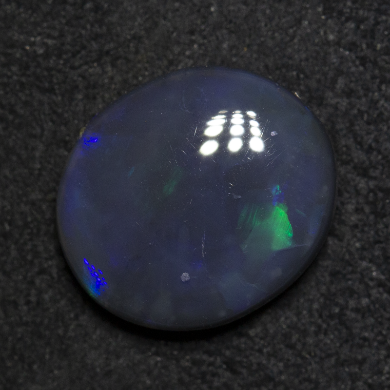 2.06 ct black opal 10.5x9.2x3.5mm