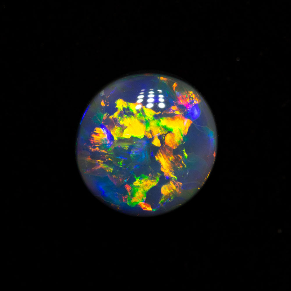 2.07 ct gem black opal 8.1x7.7x4.9mm