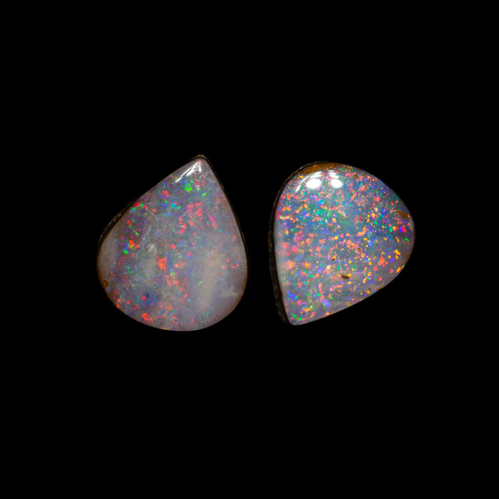 2.07 ct boulder opal pair 7.3x6.4x2.9mm