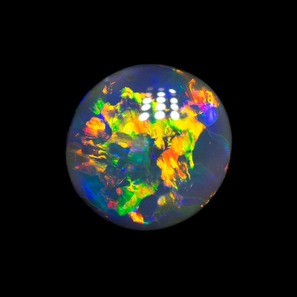 2.07 ct gem black opal 8.1x7.7x4.9mm