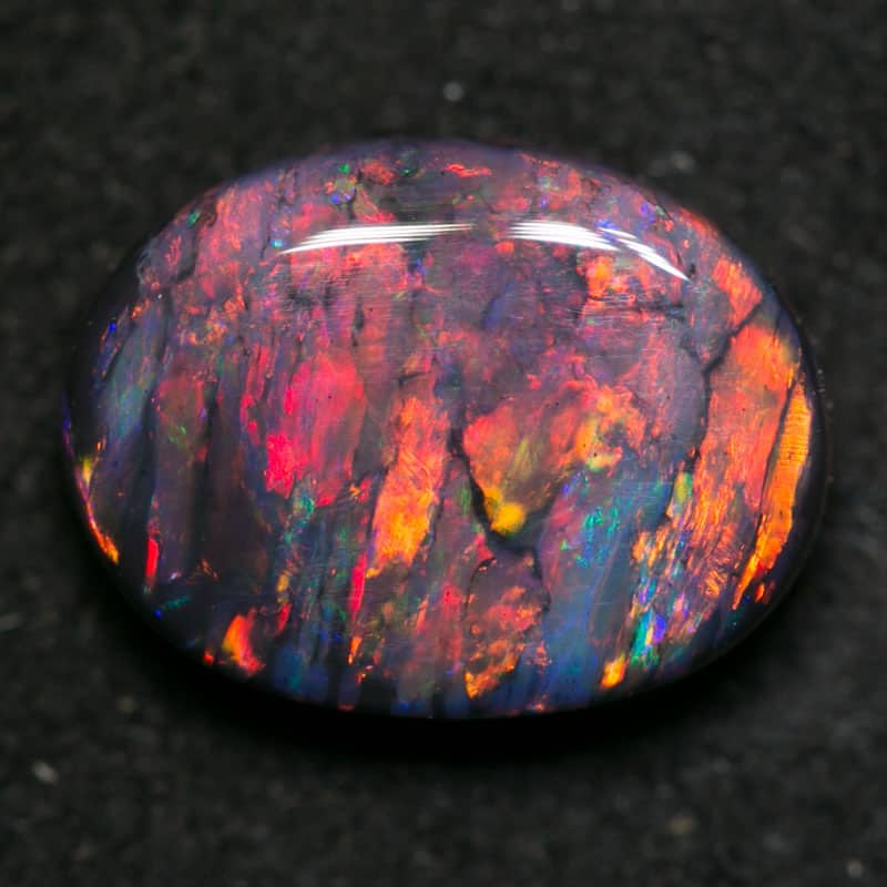 2.08 ct black opal 10x7.5x3.5mm