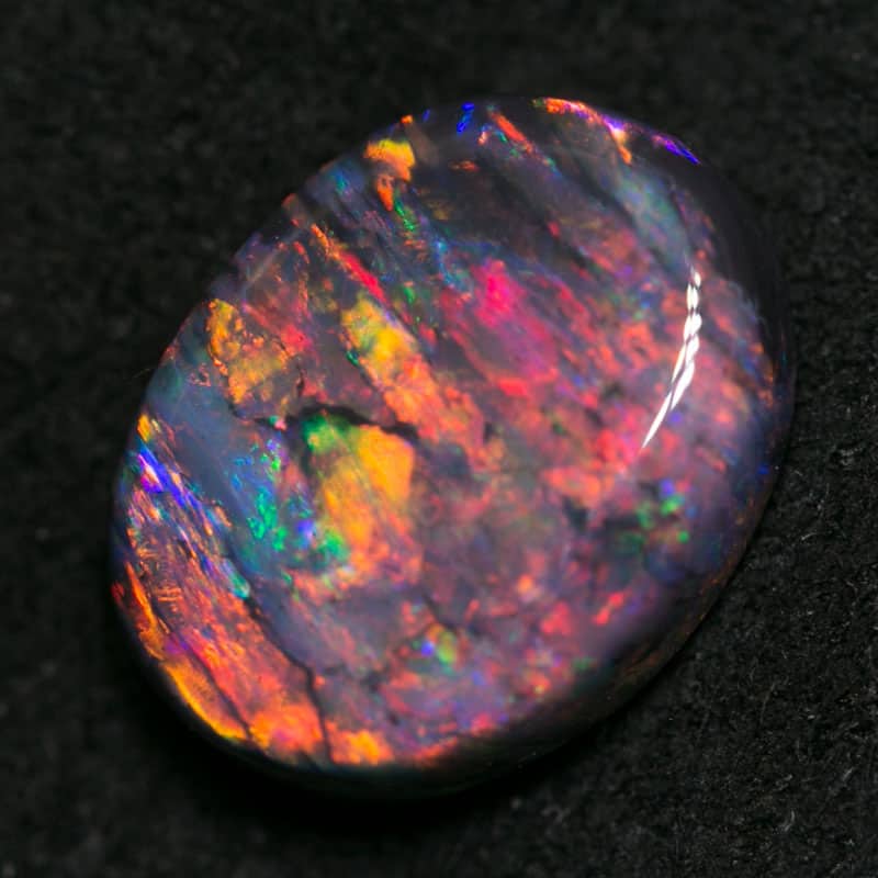 2.08 ct black opal 10x7.5x3.5mm