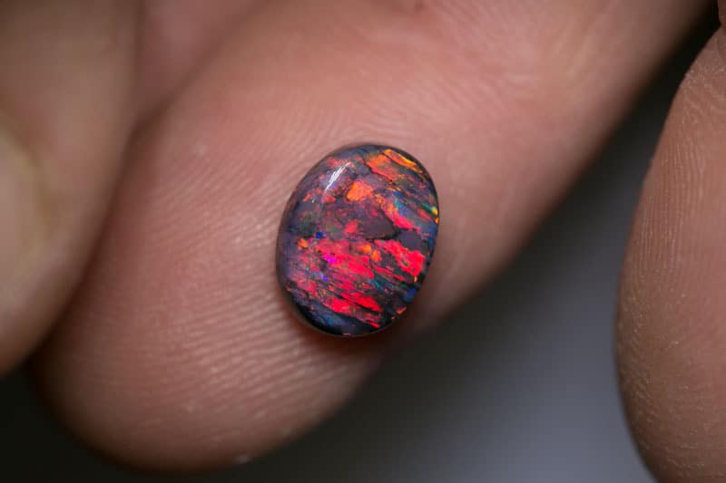 2.08 ct black opal 10x7.5x3.5mm