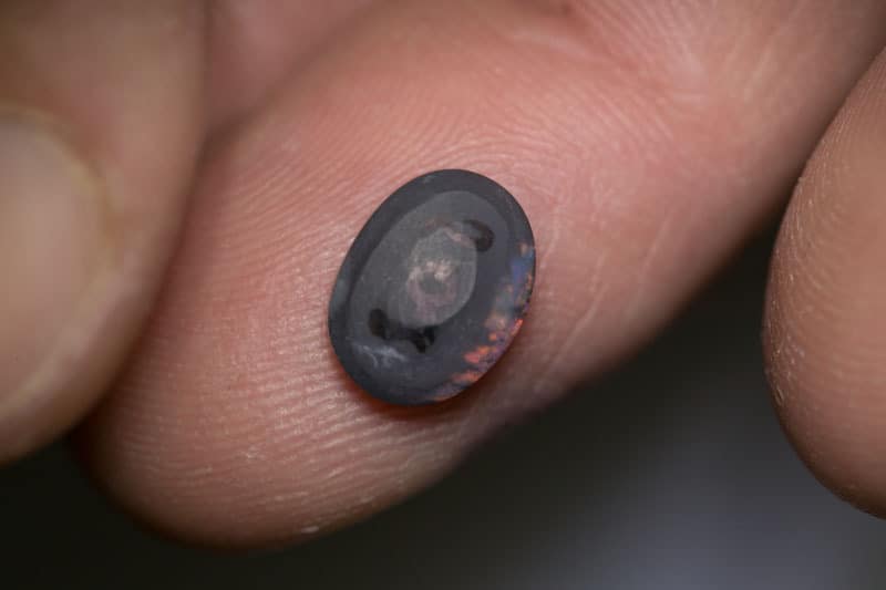 2.08 ct black opal 10x7.5x3.5mm