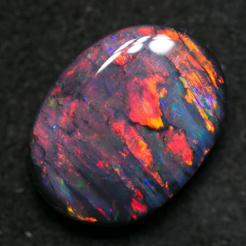2.08 ct black opal 10x7.5x3.5mm